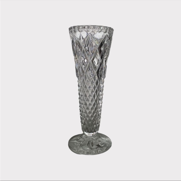 VINTAGE | Tall Crystal Bud Vase #3 - Picture 1 of 4